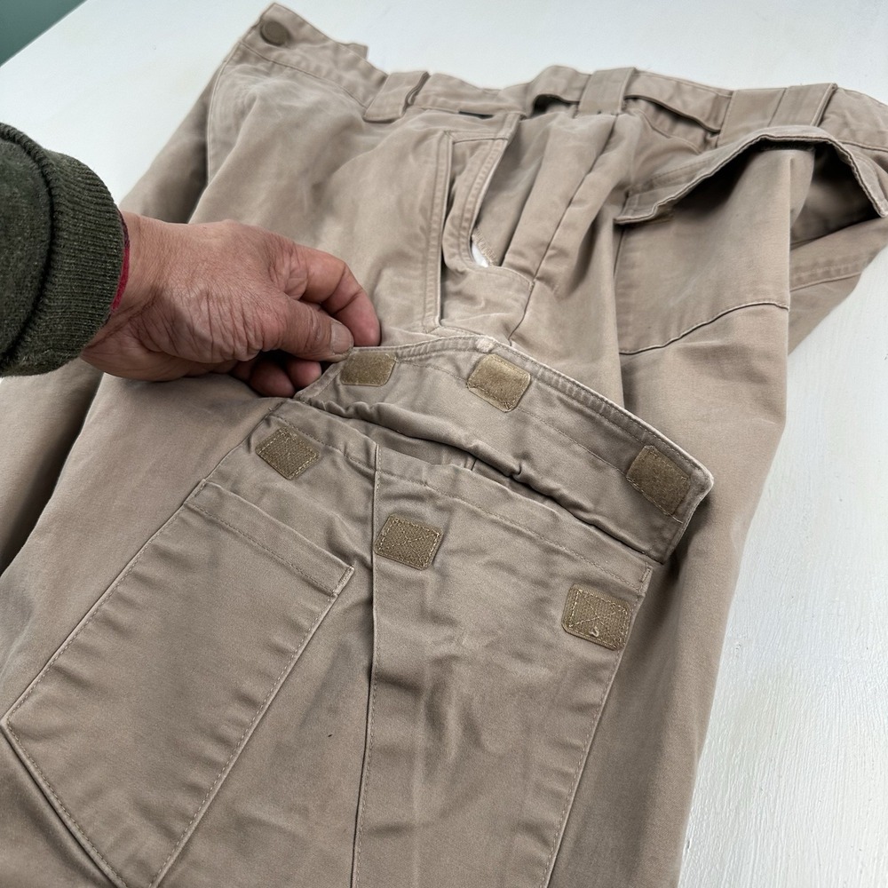 Cabela's Cargo Pants Mens 38x32 Khaki Beige Elastic Waist Cotton Stretch - Picture 7 of 12